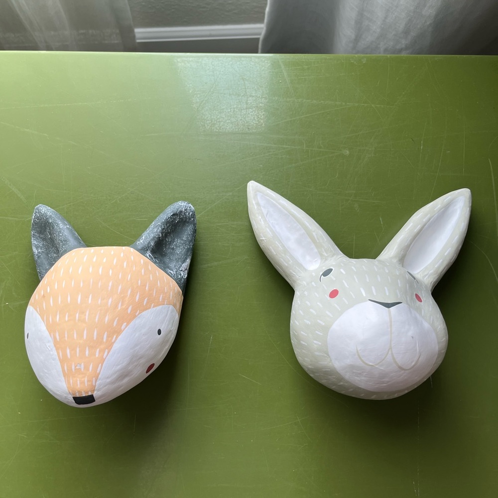 Crate and Barrel Kids Paper Mache Animal Heads